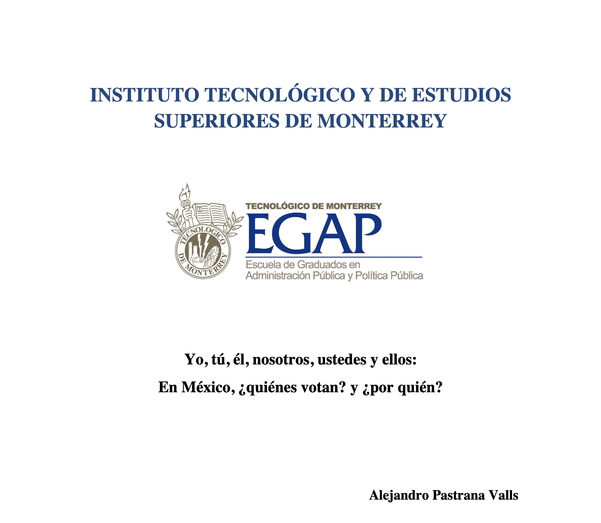 Tesis de Maestría en Administración Pública y Políticas Públicas 2010